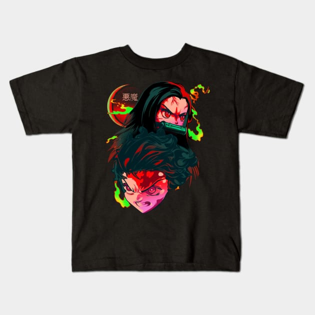 Demon Slayer Kids T-Shirt by Heymoonly